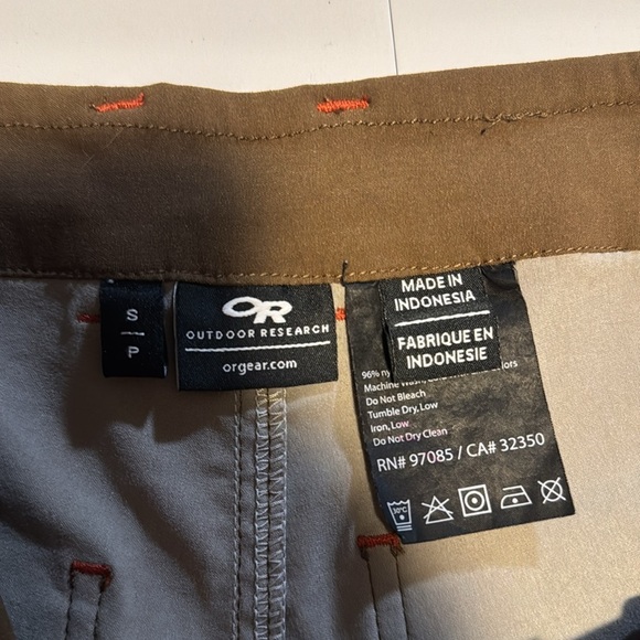 Outdoor Research Khaki Men's Flat Front Shorts - Picture 4 of 8